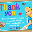 Alice in wonderland thank you card, tea party Thank you card, mad hatter thank you card