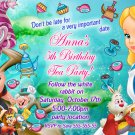 Alice in wonderland Invitation,mad hatter birthday Invitation,mad hatter tea party invitation