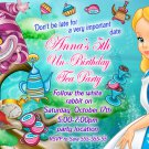 Alice in wonderland Invitation,mad hatter birthday Invitation,mad hatter tea party invitation