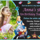 Alice in wonderland Invitation,mad hatter birthday Invitation,mad hatter tea party invitation
