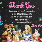 Alice in wonderland thank you card, tea party Thank you card, mad hatter thank you card