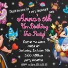 Alice in wonderland Invitation,mad hatter birthday Invitation,mad hatter tea party invitation