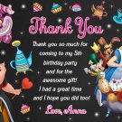 Alice in wonderland thank you card, tea party Thank you card, mad hatter thank you card
