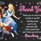 Alice in wonderland thank you card, tea party Thank you card, mad hatter thank you card