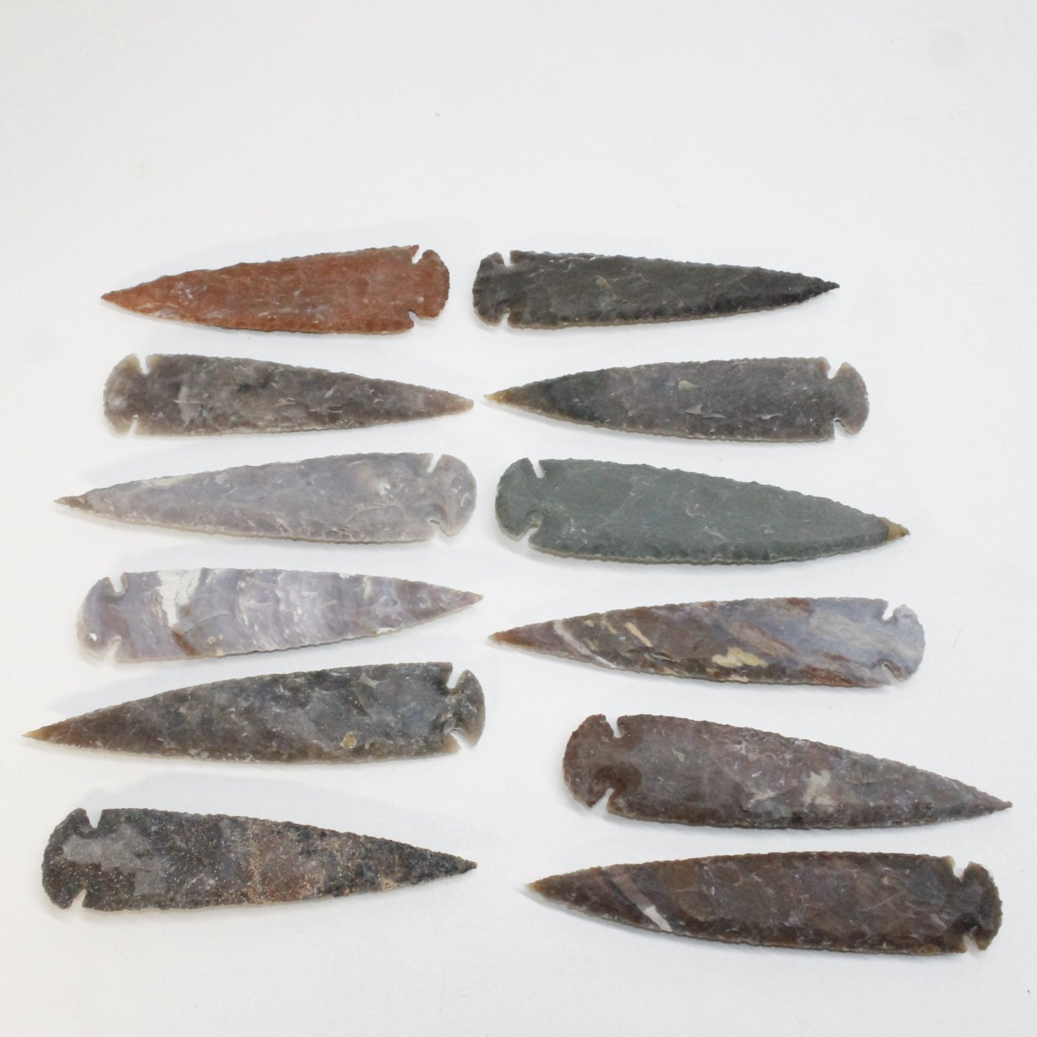 10 Stone Ornamental Spearheads  #2110  Arrowhead