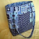 Structured Large Tote, Diaper bag, Knit or Sew Tote, Carry all - Winter Snow