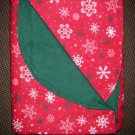 Double Flannel Blanket - Old Fashioned Christmas Snowflakes - 52" x 40"