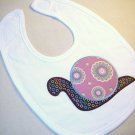 Trendy Snail Applique Baby Bib