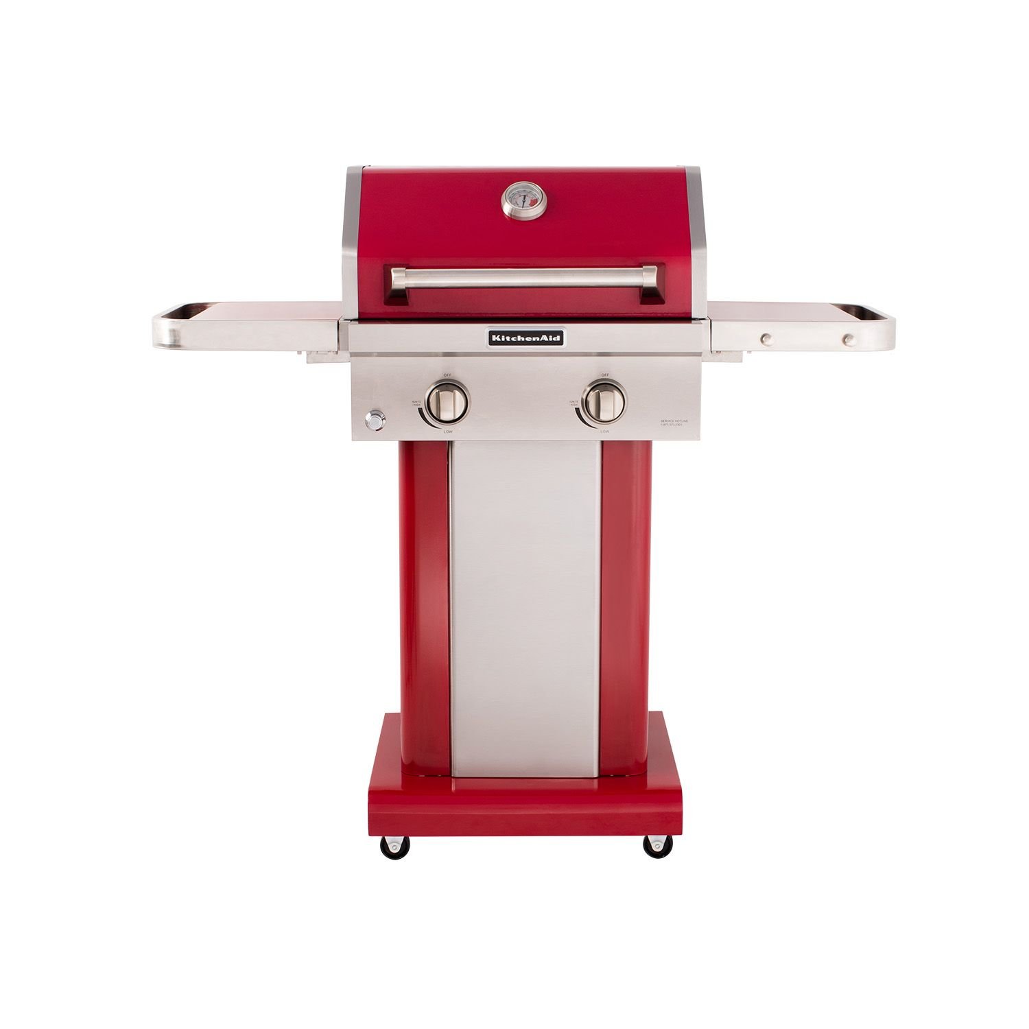 KitchenAid 2Burner Patio Gas Grill Red