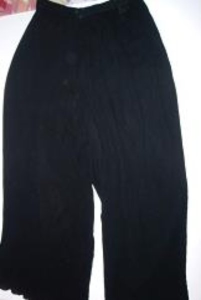 Pre-owned BYBLOS Womens Black Wide Leg Pant Size 48 Made in Italy