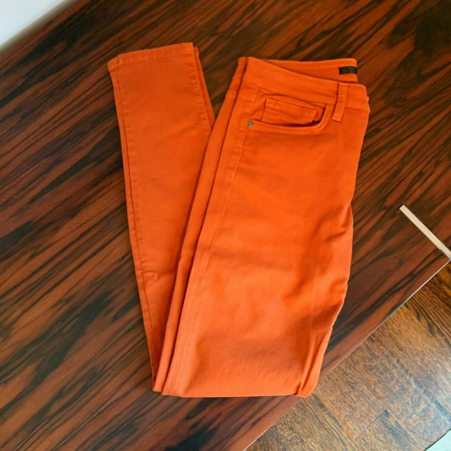 rust color skinny jeans