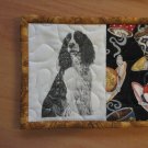COCKER SPANIEL HANDMADE QUILTED MUG RUG SNACK MAT MINI QUILT UNIQUE