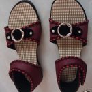 Women's Embroidered Ethic Strap Leather Kolhapuri Jutti/Sandal by Teknowear