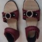 Women's Embroidered Ethic Strap Leather Kolhapuri Jutti/Sandal by Teknowear
