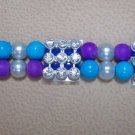 Rakhi in Blue Lapis & Purple with Clear Crystals By Teknowear