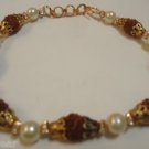Rudraksh Rakhi/Bracelet With Natural Pearls By Teknowear