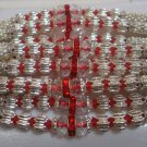 Silver Plated Rakhi in Ruby Red Crystals By Teknowear