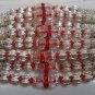 Silver Plated Rakhi in Ruby Red Crystals By Teknowear