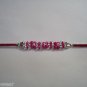 Amethyst/Turquoise/Pink Beaded Rakhi With Clear Crystals By Teknowear