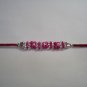Amethyst/Turquoise/Pink Beaded Rakhi With Clear Crystals By Teknowear