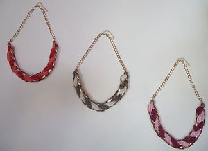 Beaded Statement/Collar Goldtone Heta Vrushiti Necklace Purple/Pink/Peach/Fuschi