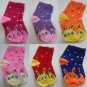 3 Pairs Assorted Kids Socks Size Ages 12-18 Months Cartoon/Animal print/Polkadot