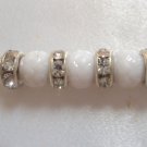 White Moti With Natural Pearls & Crystals Rakhi by Teknowear