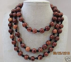 Old Plamwood Round Mala/Necklace, Japa Mala Beads By Teknowear