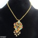 Jhumki Style Antique Gold Collar/Choker/Charm Necklace/Earrings Set by Teknowear
