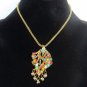 Jhumki Style Antique Gold Collar/Choker/Charm Necklace/Earrings Set by Teknowear