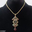 Polki Style Antique Gold Collar/Choker/Charm Necklace/Earrings Set by Teknowear