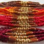 Tulsi/Basil Brown Beads Rakhi in Gold Tone With brown beads by Teknowear.