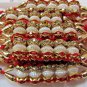 Khush Rakhi by Teknowear beaded with Ruby Red & Clear Crystals