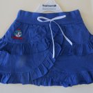 Genuine Girls Skort Skirt with  Elastic/Striped Belt by Teknowear (3T - 5T)