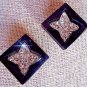Crystal Star Pendant Necklace and Earrings Set in Black & Ivory Color