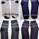 Boys/Mens Ankle Socks in Size 7- 9 for Casual Wear 3 Pairs Assorted by Teknowear