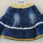 Teknowear Kids Girls' Washed Denim Elastic Waist Pleated Denim Skirt Age 3-5 Y