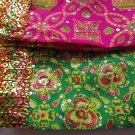 Mataji Chunri/Pooja Aasan (Medium (Rectangular), Pink & Green - Flower, Kalash)