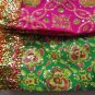 Mataji Chunri/Pooja Aasan (Medium (Rectangular), Pink & Green - Flower, Kalash)