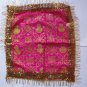 Mataji Chunri/Pooja Aasan (Medium (Rectangular), Pink & Green - Flower, Kalash)