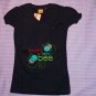 Activewear Apparel Bee Girls' Basic Short Puff Sleeve Round Neck T-Shirt