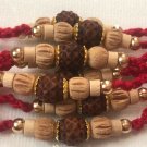 Rudraksha Rakhi With Turmeric & Basil Beads by Teknowear