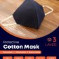 Face Mask Triple Layers 100% Cotton Natural Fiber Washable Reusable. Unisex