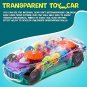Toy Racing Car-Transparent-Musical-Lighting-Bump & Go Car