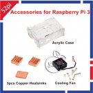 Acrylic Case, Copper Heatsink and Fan for Pi 3B