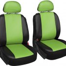 New Faux Leather Green Black Seat Cover for Jeep Wrangler w/Detachable Head Rests