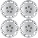 New 4 Pc Set of 14" Inch Silver Hub Caps Full Lug Skin Rim Cover for OEM Steel Wheel