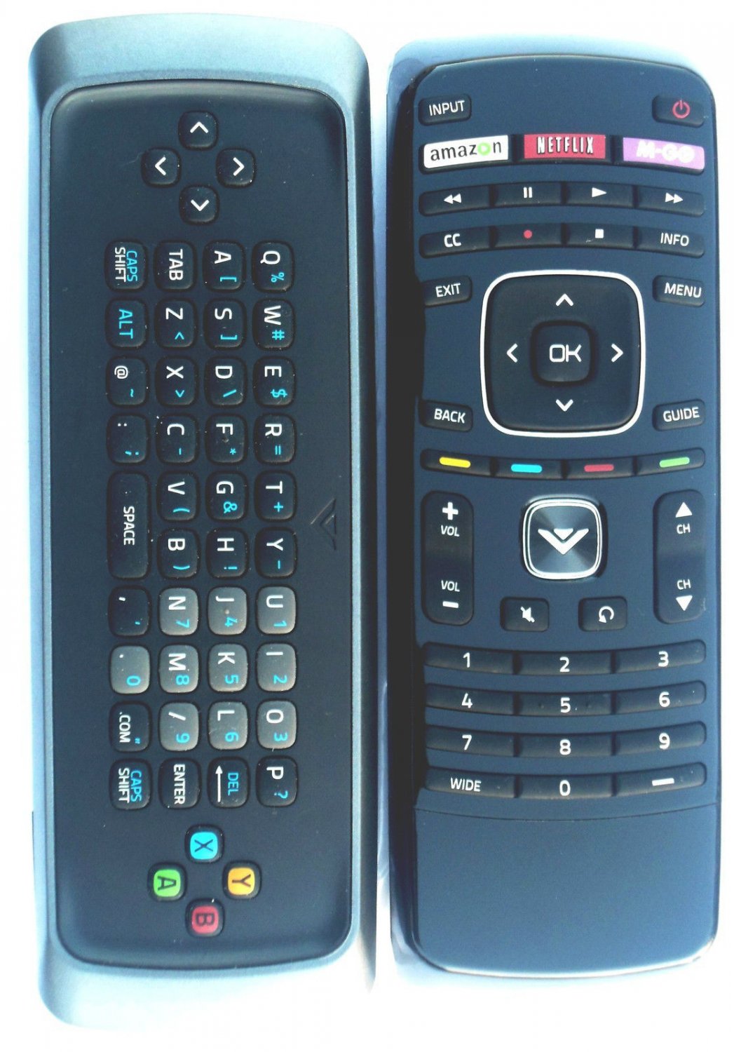 New VIZIO Smart Qwerty Keyboard XRT301 3D Internet Apps HDTV Remote Control