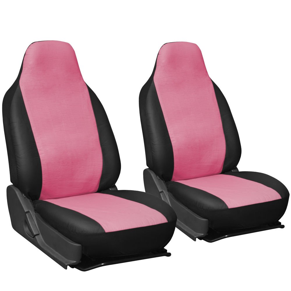 New Faux Leather Pink Black Seat Cover for Ford Explorer w/Integrated Head Rests