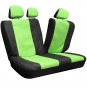 New 20pc Faux Leather Green Black SUV Seat Cover Set + Heavy Duty Rubber Floor Mats